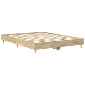 vidaXL Cadre de lit 2 Pièces Sonoma 152 x 203 cm Bois d'ingénierie