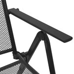 vidaXL Chaises pliables en maille 4 Pièces Acier Anthracite