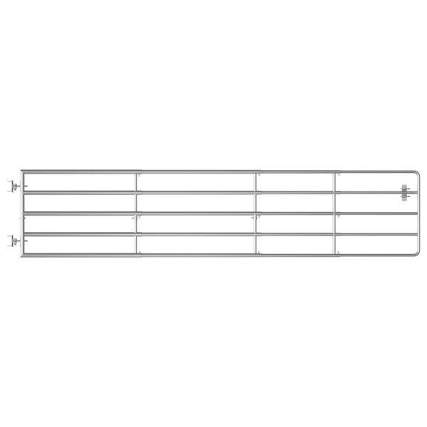 vidaXL Portillon à 5 barres Acier (150-400)x90 cm Argenté