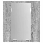 vidaXL Armoire à miroir LED de salle de bain sonoma gris 40x12x45 cm