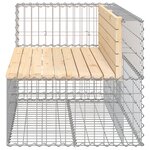 vidaXL Banc de jardin design gabion 122x71x65 5 cm bois massif de pin