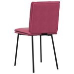 vidaXL Chaises à manger lot de 4 Rouge bordeaux Velours