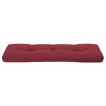 vidaXL Coussin de palette rouge bordeaux 120x40x12 cm tissu