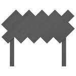 vidaXL Tête de lit Gris 104x3x80 5 cm Bois massif de pin