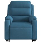 vidaXL Fauteuil inclinable de massage électrique bleu velours