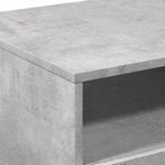 vidaXL Table basse avec lumières LED gris béton 90x49x40 cm