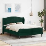 vidaXL Cadre de lit avec tête de lit Vert foncé 120 x 200 cm Velours