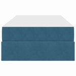 vidaXL Lit avec rangement et matelas Bleu foncé 90 x 200 cm Velours