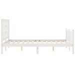 vidaXL Cadre de lit avec tête de lit blanc 120x200 cm bois massif