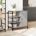 vidaXL Chariot de cuisine sonoma gris 87 5x38 5x84 5cm bois ingénierie