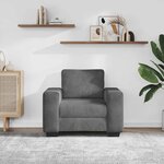 vidaXL Fauteuil gris foncé 100x77x82 cm velours