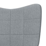 vidaXL Chaise à bascule avec tabouret Gris clair Tissu