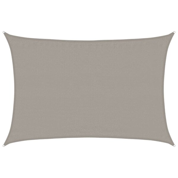 vidaXL Voile d'ombrage 160 g/m² rectangulaire gris clair 3 5x5 m PEHD
