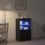vidaXL Buffet Noir 60 x 37 x 100 cm Bois d'ingénierie