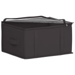 vidaXL Boîte de rangement avec fenêtre transparente 6 Pièces Anthracite