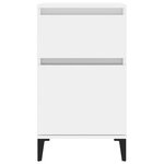 vidaXL Tables de chevet 2 Pièces blanc brillant 40x35x70 cm