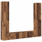 vidaXL Meuble TV 6 Pièces Marron 221 x 30 x 180 cm Bois d'ingénierie