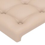 vidaXL Tête de lit avec oreilles Cappuccino 203x23x78/88 cm Similicuir