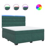 vidaXL Sommier à lattes de lit et matelas Vert foncé 180x200cm Velours