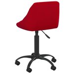 vidaXL Chaise de bureau Rouge bordeaux Velours