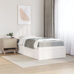 vidaXL Lit avec matelas blanc 90x190 cm bois massif de pin