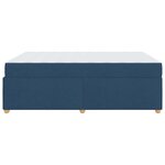 vidaXL Cadre de lit avec matelas Bleu 140 x 200 cm tissu