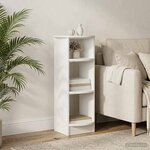 vidaXL Meuble d'appoint Blanc Brillant 40 x 40 x 100 cm