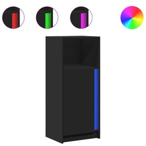 vidaXL Buffet avec LED noir 42 5x34x100 cm bois d'ingénierie