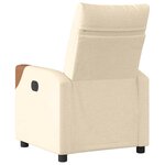 vidaXL Fauteuil inclinable Crème Tissu