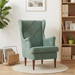 vidaXL Fauteuil Vert Mer Velours