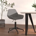 Vidaxl chaise pivotante de salle à manger gris clair velours