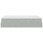 vidaXL Cadre de lit ottoman et matelas gris clair 120x200 cm velours