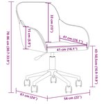 vidaXL Chaise pivotante de bureau Bleu Velours