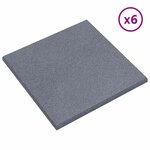 vidaXL Dalles de Protection Anti-Chute 6 Pièces Gris 50 x 50 cm