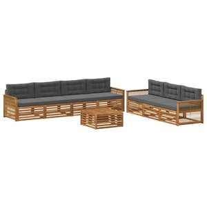 vidaXL Ensemble de canapés d'extérieur 8 Pièces Naturel et Anthracite