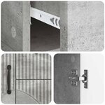 vidaXL Buffet Gris béton 89 x 34 5 x 57 cm Bois d'ingénierie