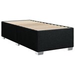 vidaXL Sommier à lattes de lit avec matelas Noir 90x200 cm Tissu