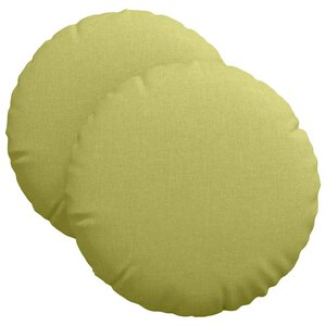 vidaXL Coussins de siège 2 pc Tissu Vert clair Ø40 x 13 cm