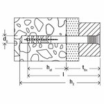 Fischer jeu de chevilles à tête fraisée hammerfix n5 x 50/25 s 100 pièces