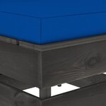 Vidaxl canapé central sectionnel avec coussins bois imprégné de gris