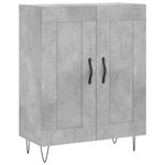 vidaXL Buffet gris béton 69 5x34x90 cm bois d'ingénierie