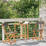 vidaXL Ensemble bistrot 3 Pièces Marron Bois d'acacia massif