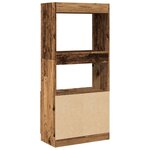 vidaXL Buffet haut vieux bois 63x33x140 cm bois d'ingénierie