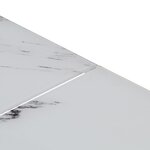 vidaXL Table basse argenté acier inoxydable et verre trempé