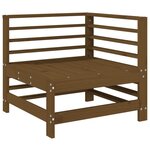 vidaXL Canapés d'angle de jardin 2 Pièces marron miel bois de pin solide