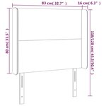 vidaXL Tête de lit à LED Rose 83x16x118/128 cm Velours