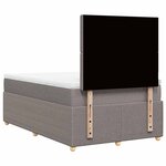 vidaXL Sommier à lattes de lit avec matelas taupe 120x190 cm tissu