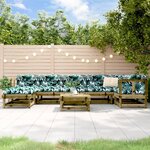 vidaXL Salon de jardin 8 Pièces bois de pin imprégné