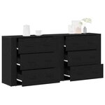 vidaXL Buffet Chêne noir 160 x 33 x 70 cm Bois d'ingénierie