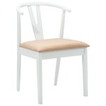 vidaXL Chaise de salle à manger 2 Pièces Blanc et marron